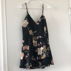 Black flower size large dress